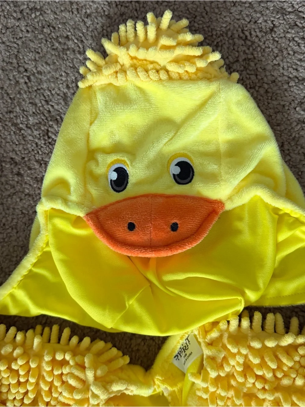 Baby Yellow Duck Costume with Textured Wings